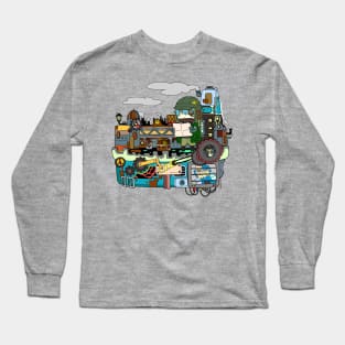 Steam punk boat Long Sleeve T-Shirt